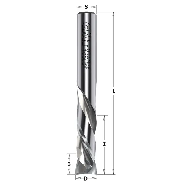 Opp-Kutt Spiralstål Ø10 mm Massiv Hm. Tange. 10 mm 