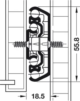 Skuffeskinne 800mm Fullutrekk-uten demp 