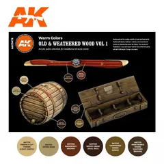 Old & weatered wood Sett med 6 farger