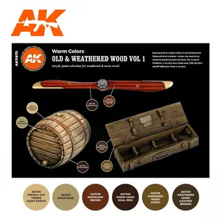 Old &amp; weatered wood Sett med 6 farger