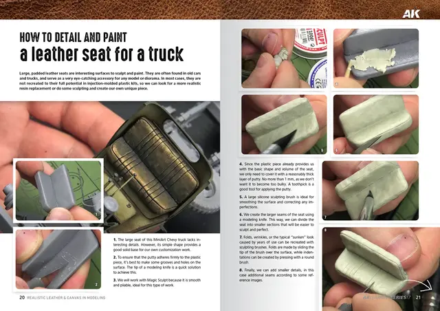 AK Learning Guide Lær og kanvas Bok om dioramabygging, engelsk tekst 