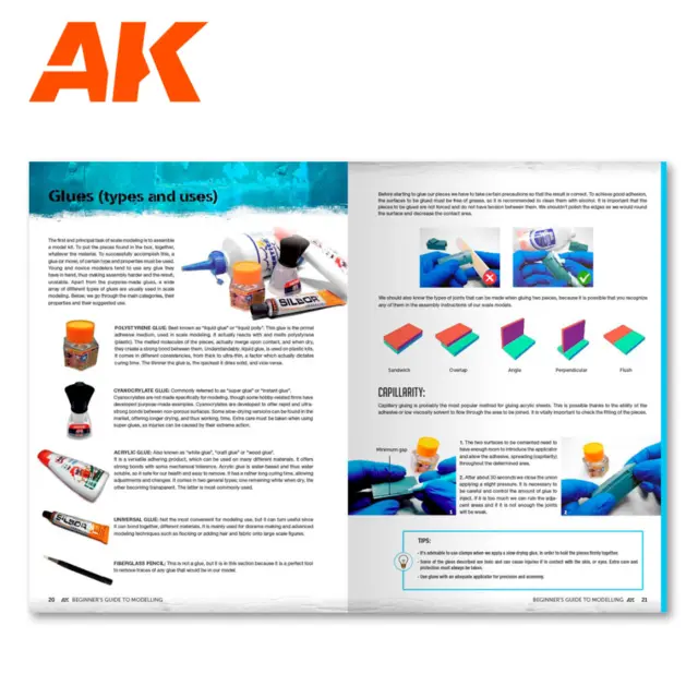 Nybegynnerguide for modellbygging Bok om dioramabygging, engelsk tekst 