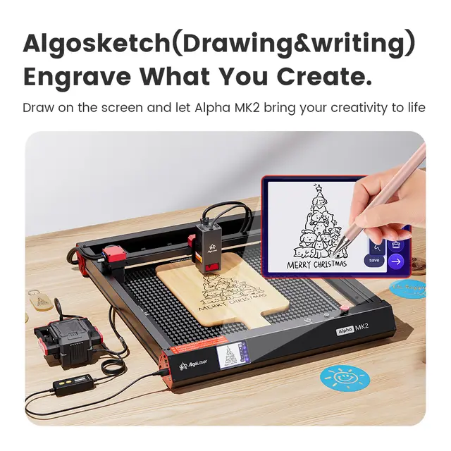 AlgoLaser Alpha MK2  20W 400x435 mm. Arbeidsområde 