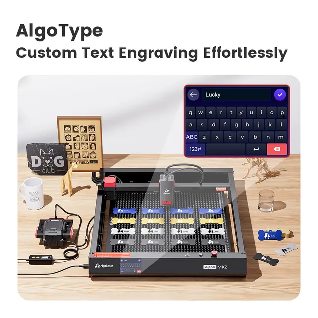 AlgoLaser Alpha MK2  20W 400x435 mm. Arbeidsområde 