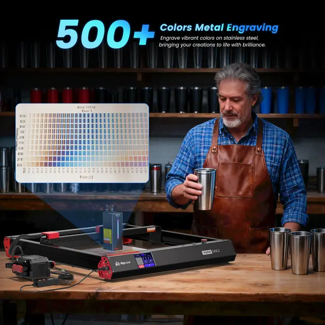 AlgoLaser Alpha MK2 40W 400x410 mm. Arbeidsområde 