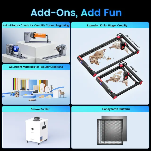 AlgoLaser Alpha MK2 40W 400x410 mm. Arbeidsområde 