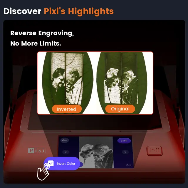 Pixi smart laser Rød Smart laser for gravering og kutting 