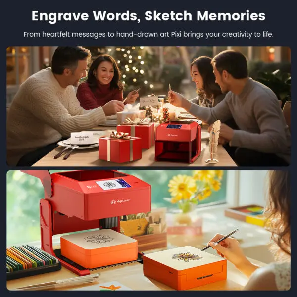 Pixi smart laser Rød Smart laser for gravering og kutting 