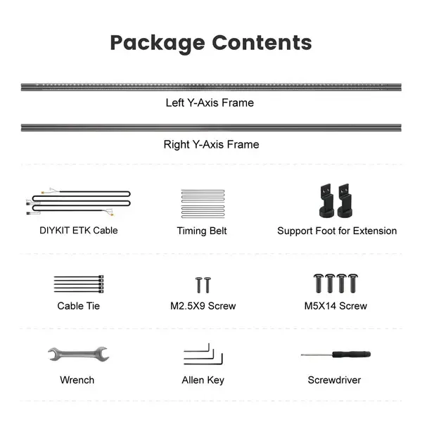AlgoLaser Alpha MK2 forlenger sett Forlenger arbeidsflaten til 400x880mm 