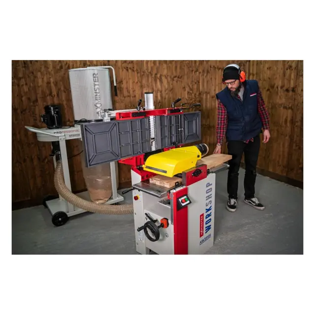 Plan/tykkelseshøvel AW3310S Spiral 230 V Axminster Workshop 