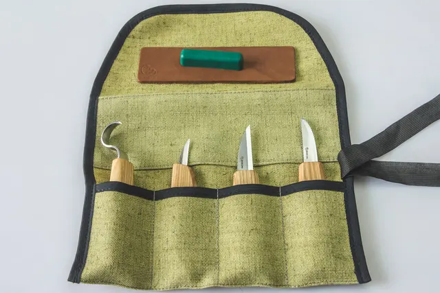 Spikkesett S48 til treskje mm. Venstre 4 kniver og slipeutstyr. Beavercraft 