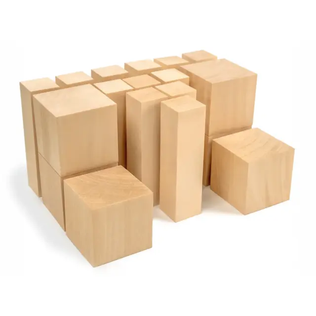 Emner til figurskjæring i lind 18 stk firkant-emner. Beavercraft 