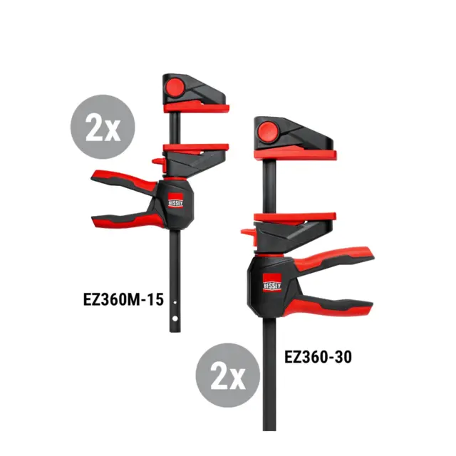 Enhåndstvinge sett EZ360 4 stk Bessey 