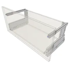 Tandembox For Tip-On Blumotion 450mm Komplett sett til en kolonialskuff.