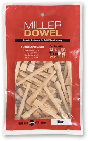 Miller Dowel 1X, 40 Stk Bj&#248;rk