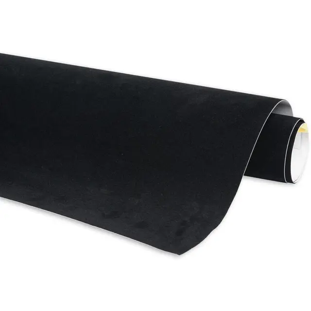 Fløyel, Selvklebende, Blå. 68X50 cm. 