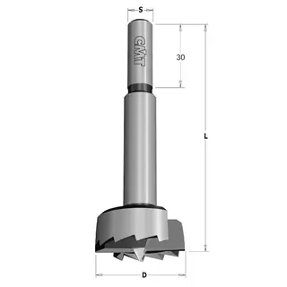 Kvistbor I Verkt&#248;yst&#229;l. Tommem&#229;l 1/4&quot;-2&quot;