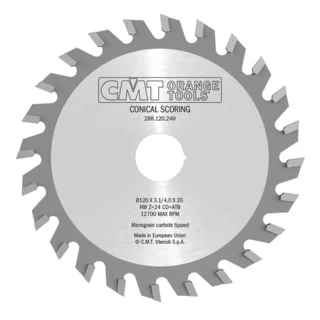 Konisk risseblad Ø200 x 45 mm CMT 288 – 36 tenner, 4.3–5.5 mm