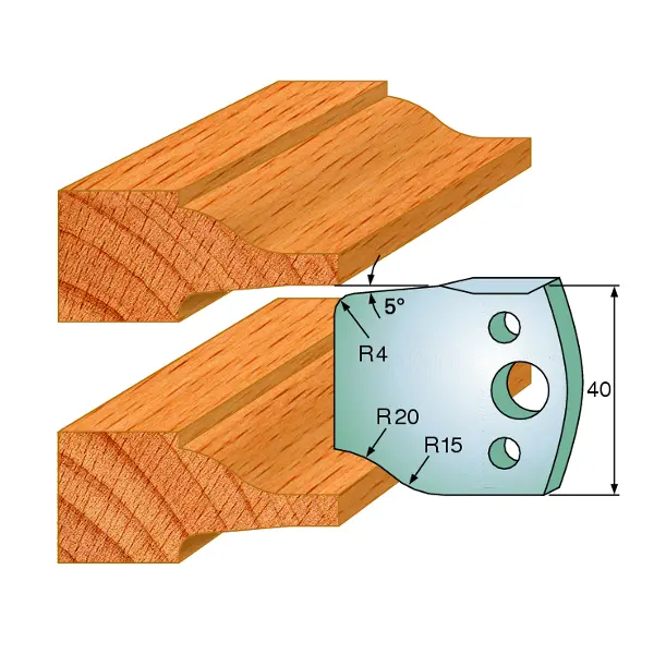 Standard Profilskjær Nr.100 2Stk. Kniver 40x4 mm SP 