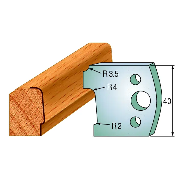 Standard Profilskjær Nr.130 2Stk. Kniver 40x4 mm SP 