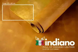 Uregano lær - Crazy horse Indiano 1,8 mm Oil-Chromgarvet 30x60 cm