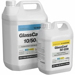 GlassCast 50 V2. klar støpeepoksy 5 kg Glassklar. For tykkere støp. 25/50 mm