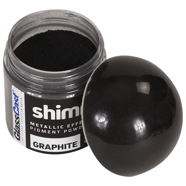 Glimmerpulver Graphite Black 100 g SHIMR metallisk pigment til epoksy 