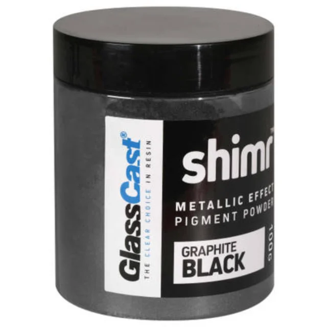 Glimmerpulver Graphite Black 100 g SHIMR metallisk pigment til epoksy 