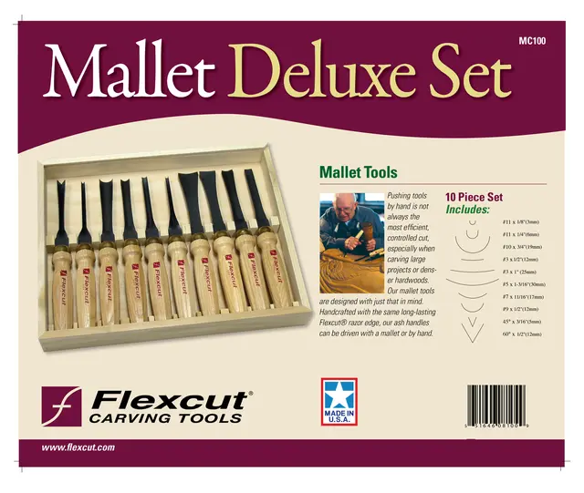 Flexcut 10 Pc. Deluxe Mallet Set MC100 
