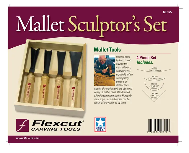 Flexcut 4 Pc. Mallet Sculptor's Set MC175 
