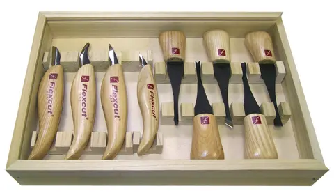 Flexcut Deluxe Palm &amp; Knife Set KN700