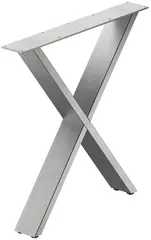 Bordben. H. 720mm. B. 700mm. Børstet rustfritt. 1stk.