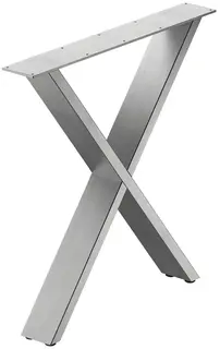 Bordben. H. 720mm. B. 700mm. Børstet rustfritt. 1stk.