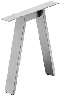 Bordben. H. 720mm. B. 700mm. Børstet rustfritt. 1stk.