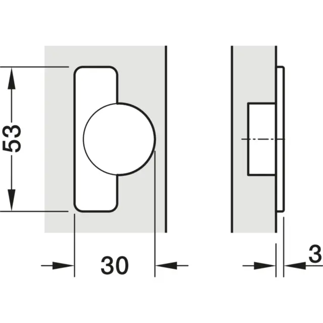 Häfele Metalla 130 Mini hengsel 95° Hengsel ofte brukt i bobil/campingvogn 