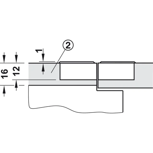 Klaffhengsel 90° 3D-justerbart For treklaffer – for skruemontering 