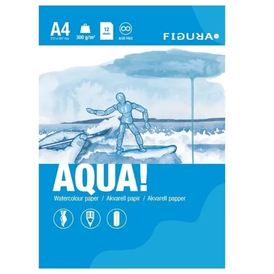 Figura AQUA blokk A4 300g. 12ark 