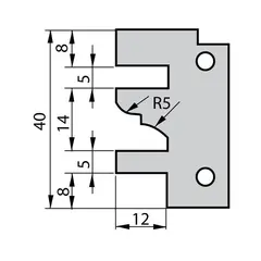 Profilknivsett D til kontrafres Passer varenummer 118372