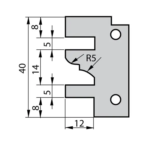 Profilknivsett D til kontrafres Passer varenummer 118372 