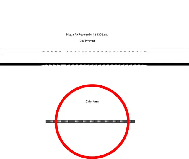 Kontursagblad Nr.12 , 12 Stk. Niqua Fix Reverse 