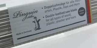 Kontursagblad Nr. 9 - 144 Stk Niqua PINGUIN SILBER