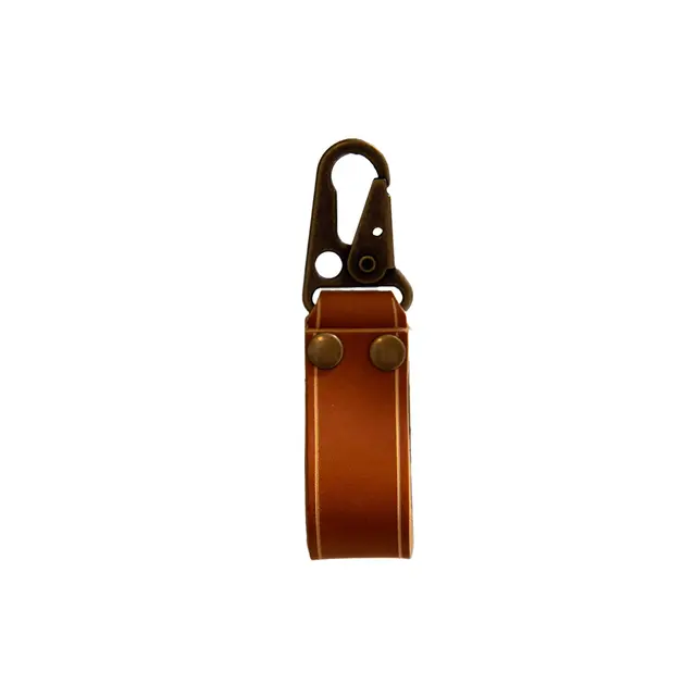 Oxxe beltehempe - Brun Karabinkrok flat - Antikk messing 