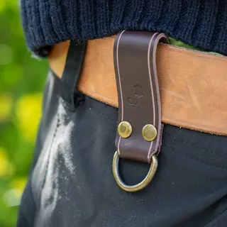 Oxxe beltehempe - Burgunder D-ring - Antikk messing