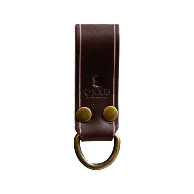 Oxxe beltehempe - Burgunder D-ring - Antikk messing 