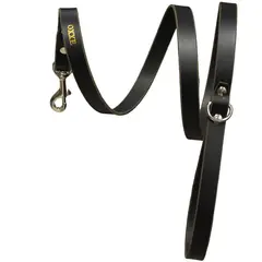 Hundekobbel m/ Karabinkrok 144 cm- Svart M/ Dring