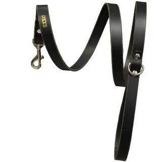 Hundekobbel m/ Karabinkrok 144 cm- Svart M/ Dring