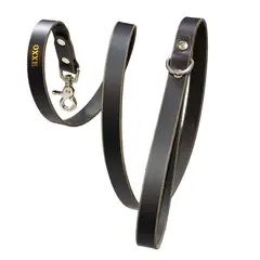 Hundekobbel m/ triggersnap 144 cm- Svart M/ Dring