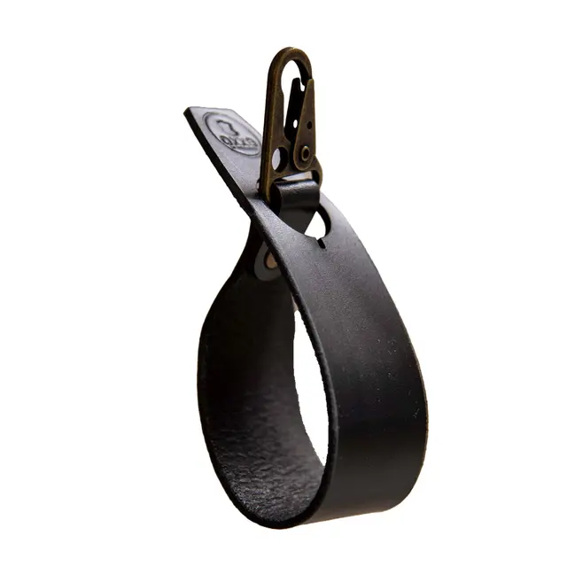 Oxxeløkka 30 cm - Svart Karabinkrok flat - Antikk messing 