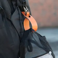 Oxxeløkka 30 cm - Brun Karabinkrok flat - Antikk messing