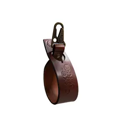 Oxxeløkka 30 cm - Cognac Karabinkrok flat - Antikk messing